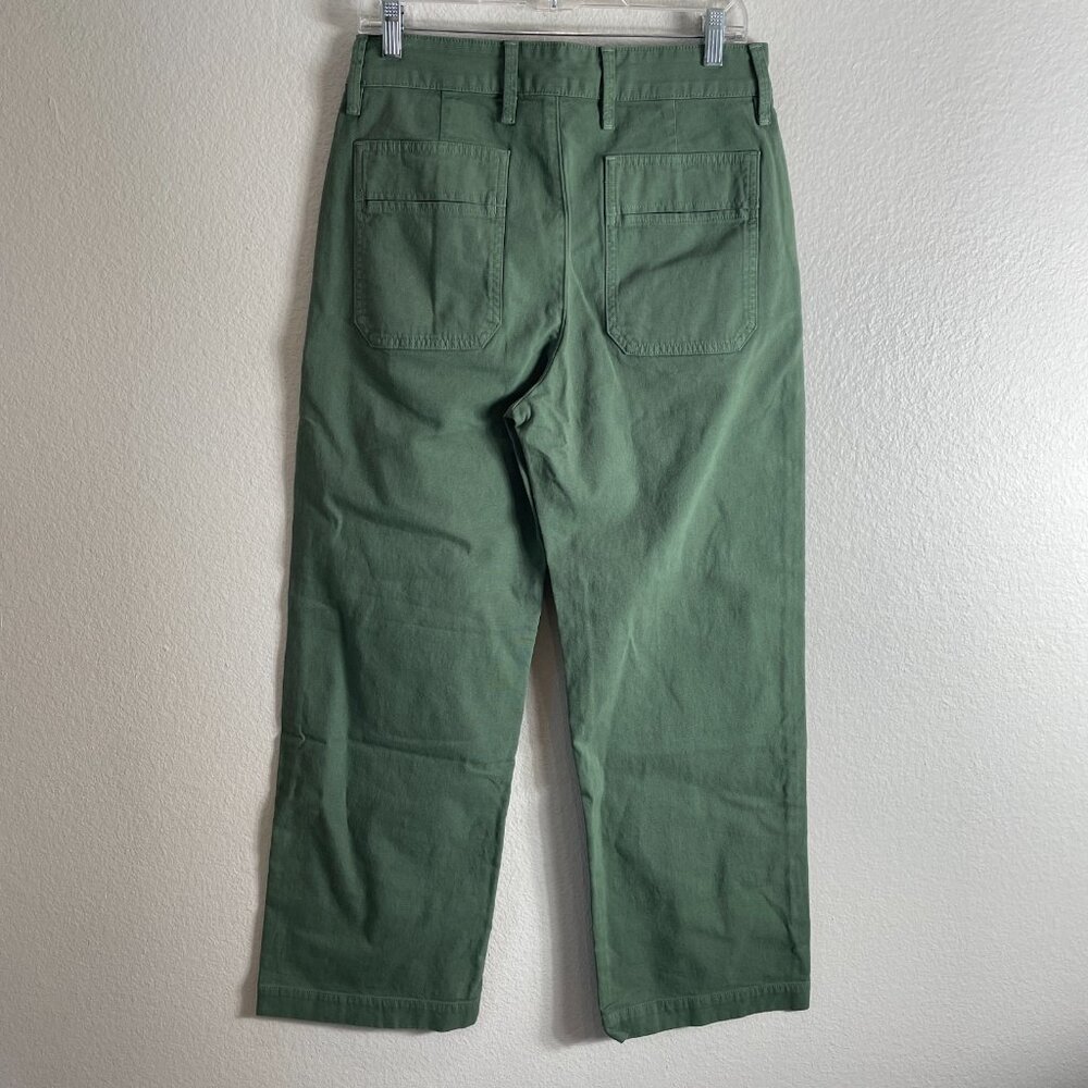 NEW American Giant Womens Size 8 Fern Wide‎ Leg Cotton Pants Ankle USA - Picture 6 of 11